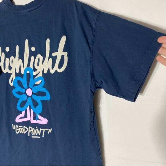 The Worth Now Navy Blue Highlight Good Point Graphic T Shirt M - Picture 8 of 13
